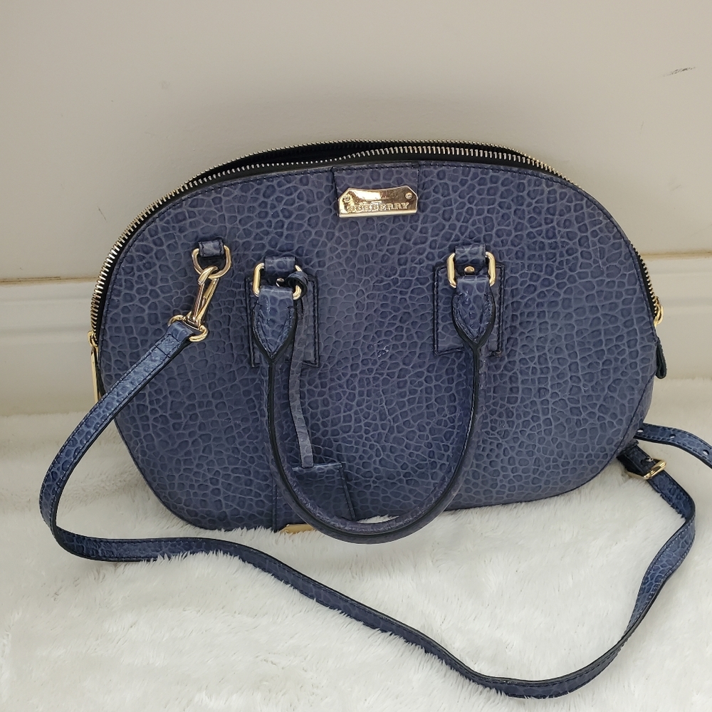 Burberry Blue Leather Small Bag